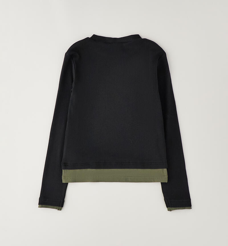 Lupetto per ragazza NERO-0658