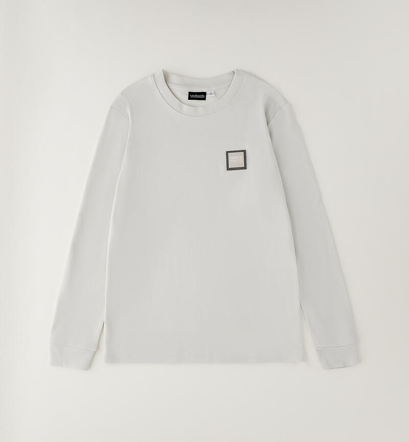 100% Cotton Boys' T-Shirt GRIGIO-0561