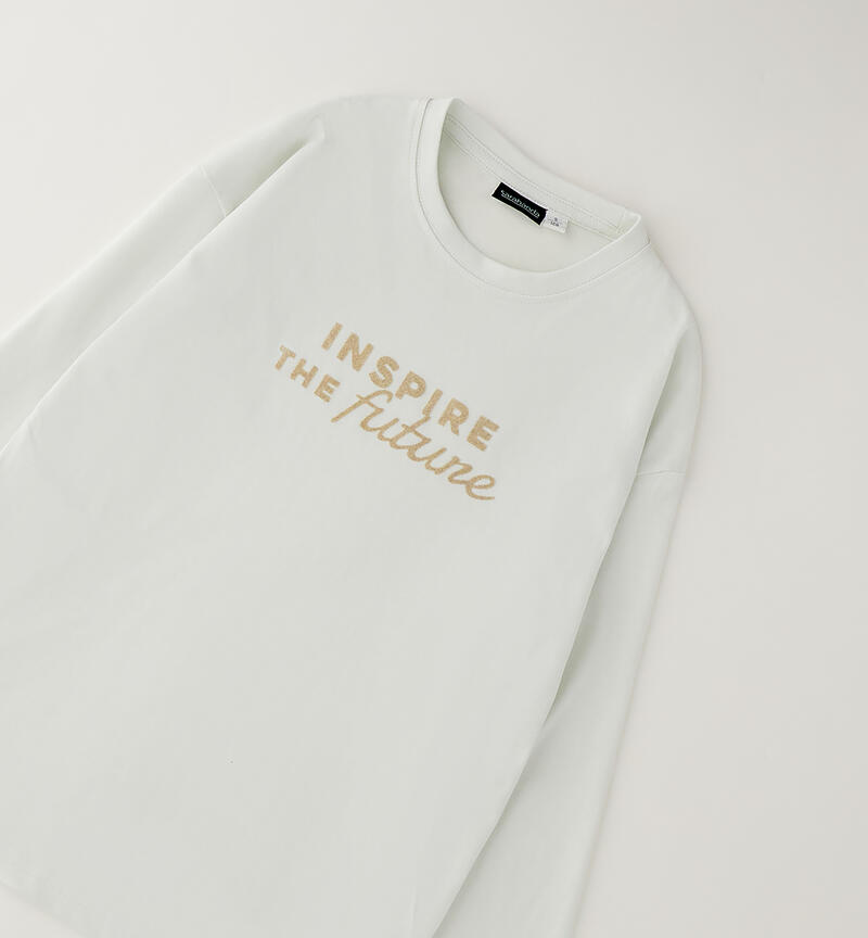Maglia 100% cotone ragazzo GESSO-0242