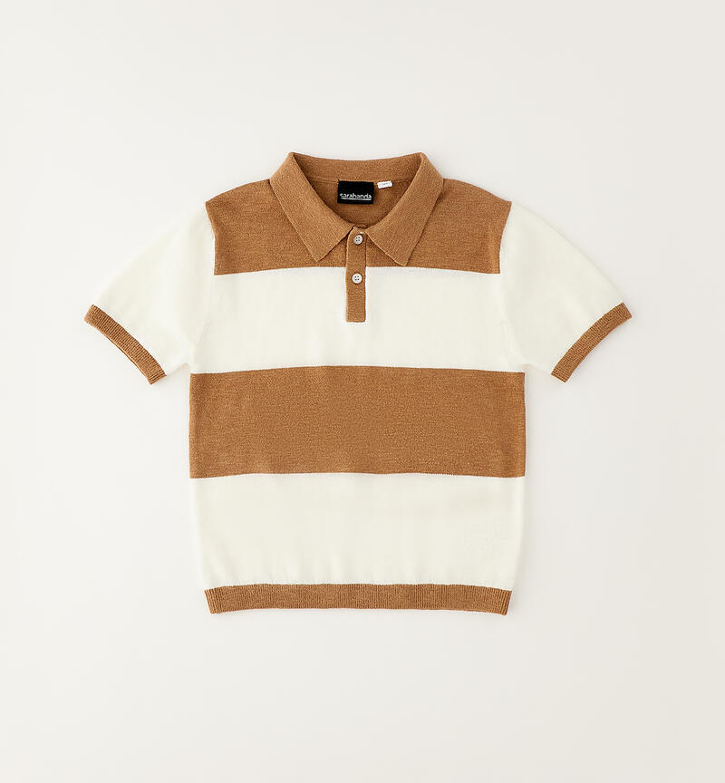 Maglia a righe bambino BEIGE-0729