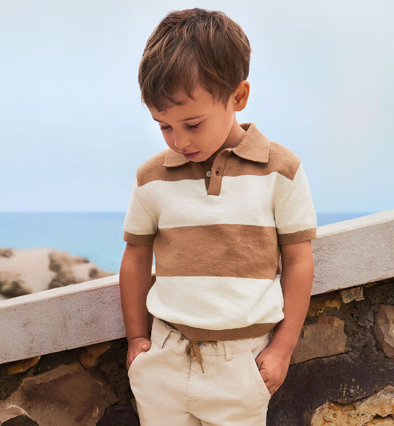 Striped sweater for children BEIGE-0729