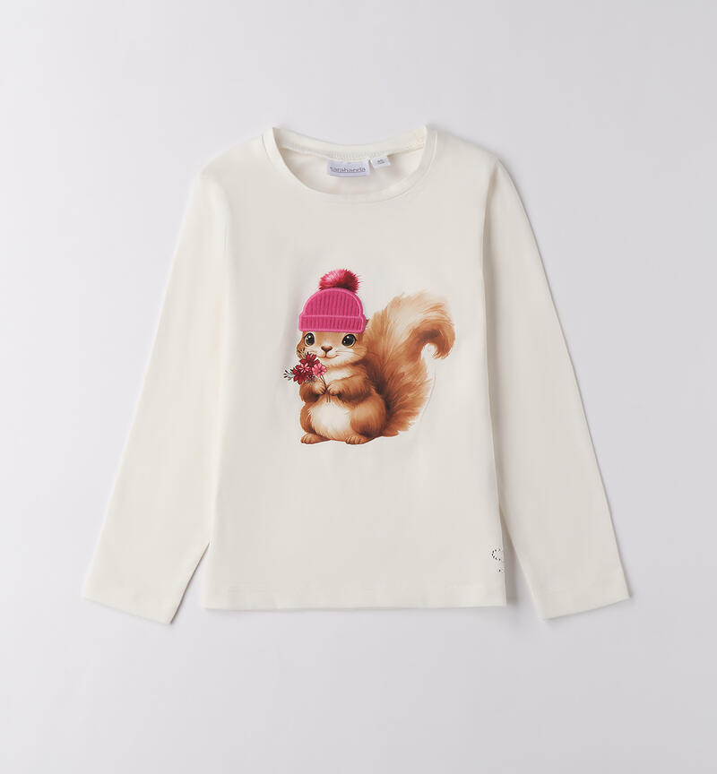 Maglia bambina con stampa PANNA-0112