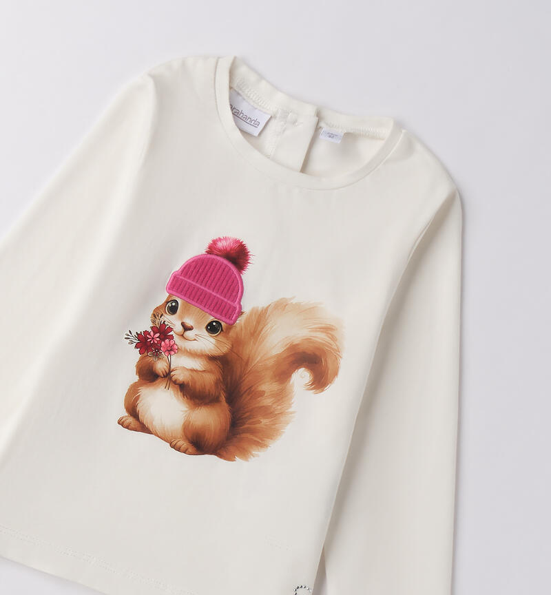 Maglia bambina con stampa PANNA-0112