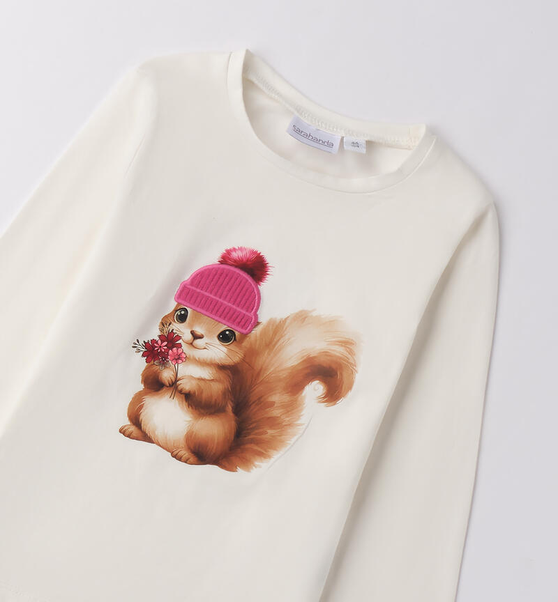 Maglia bambina con stampa PANNA-0112