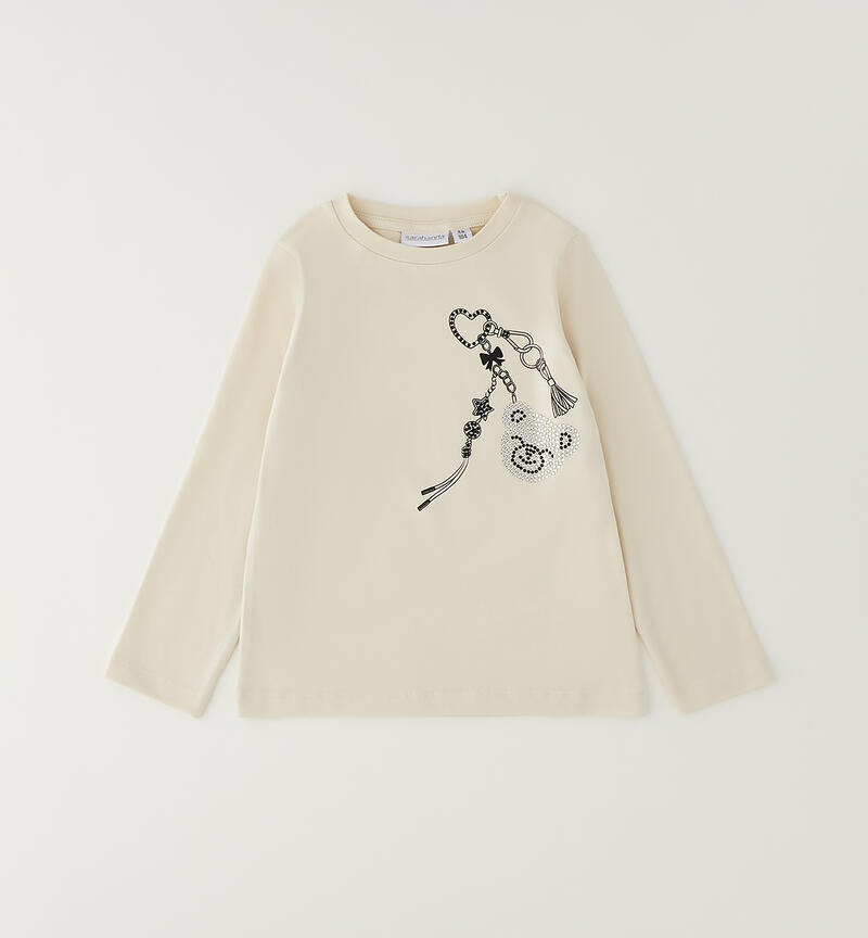 Maglia bambina girocollo BEIGE-0151