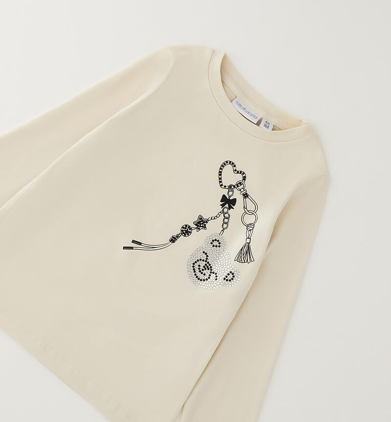 Maglia bambina girocollo BEIGE-0151