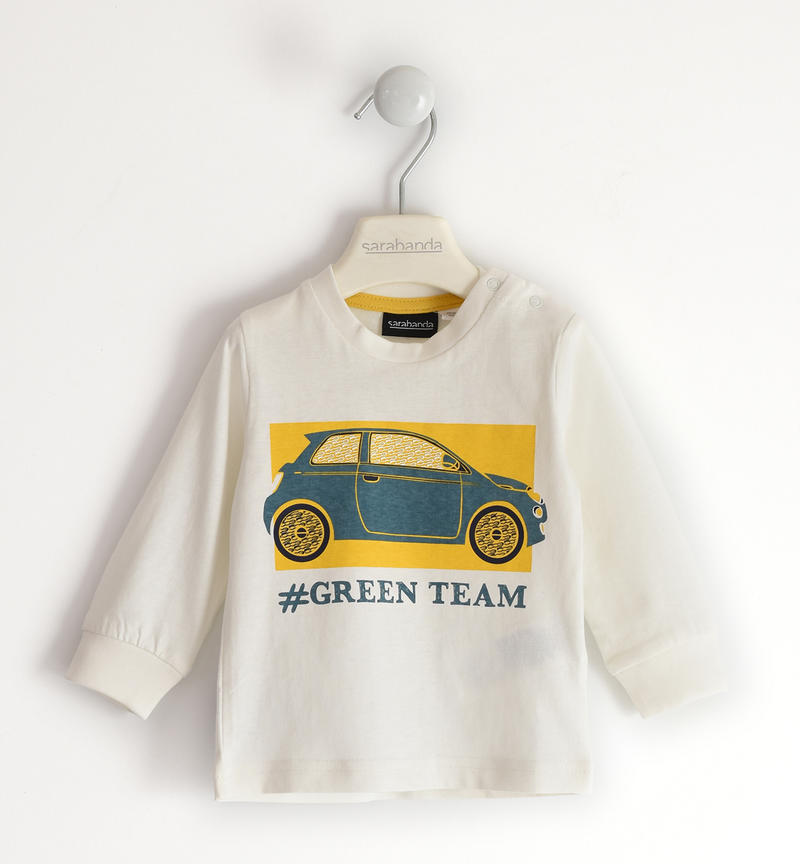 Maglia bambino capsule Fiat Nuova 500 da 9 mesi a 8 anni Sarabanda PANNA-0112