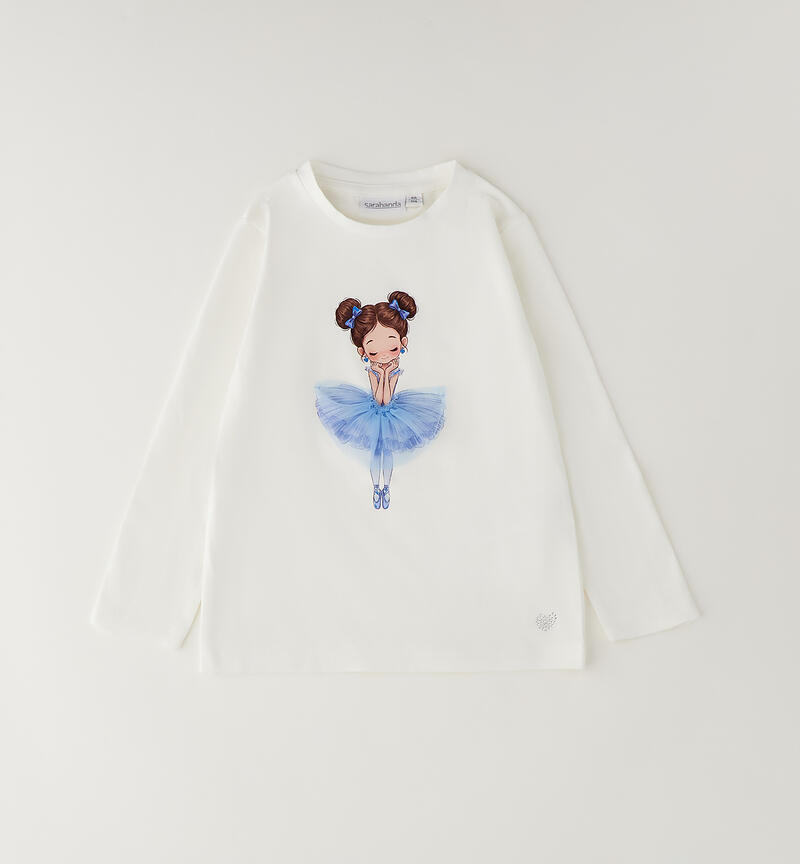 Maglia da bambina girocollo PANNA-0112