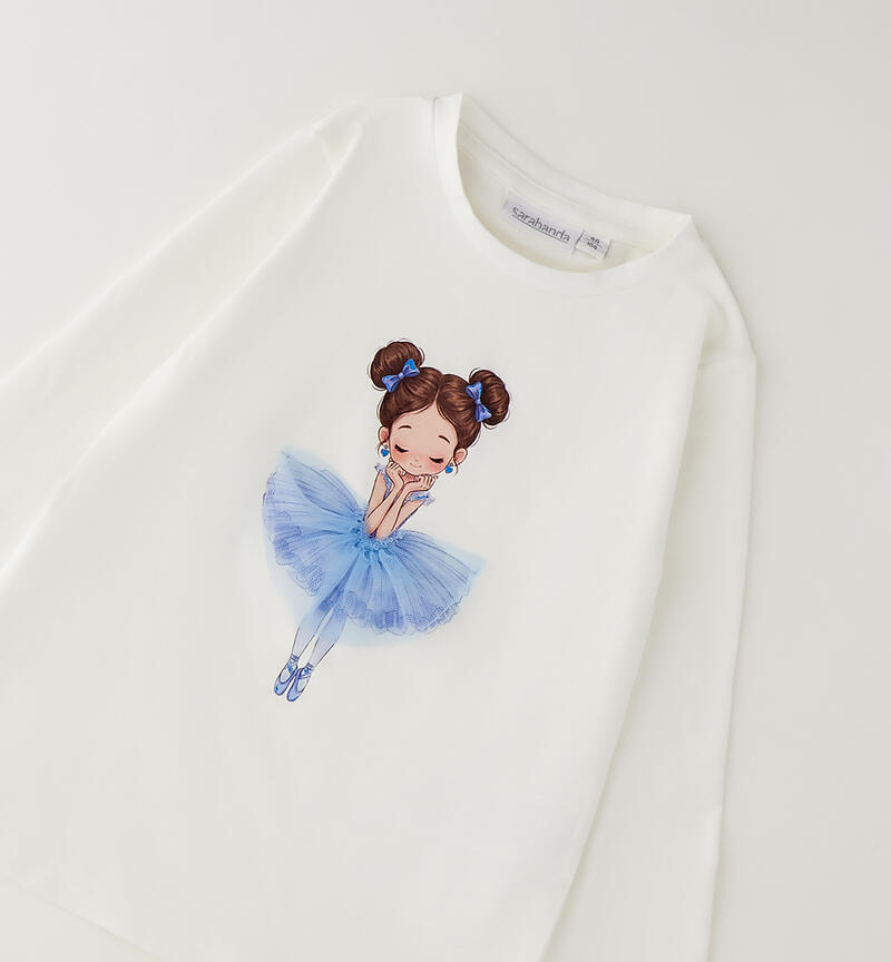 Maglia da bambina girocollo PANNA-0112