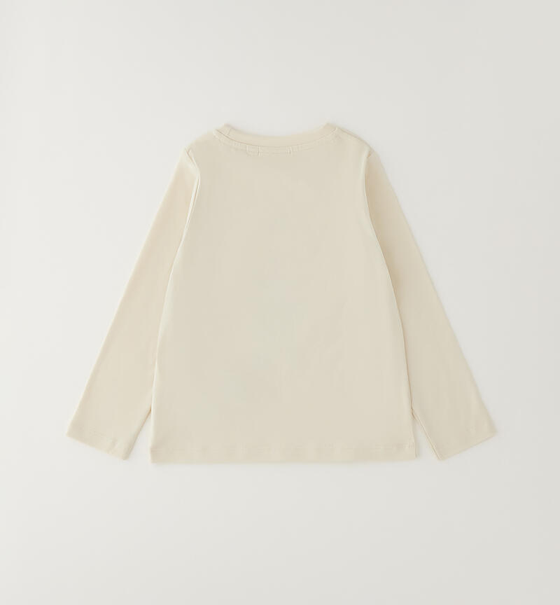 Maglia da bambina in cotone BEIGE-0151