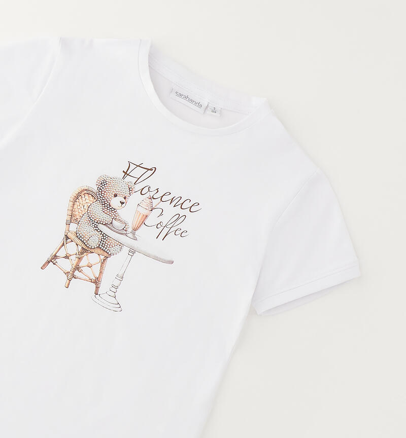 Sarabanda girls' shirt BIANCO-0113