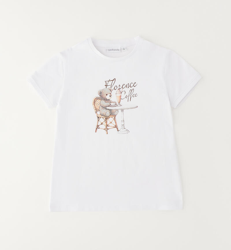 Sarabanda girls' shirt BIANCO-0113