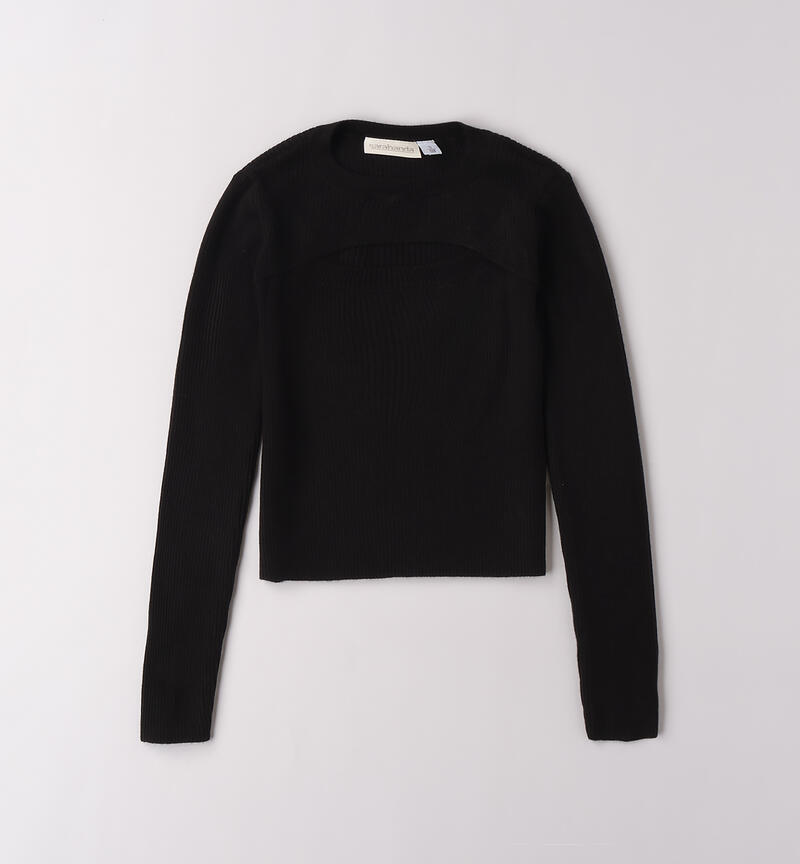 Maglia da ragazza Sarabanda NERO-0658