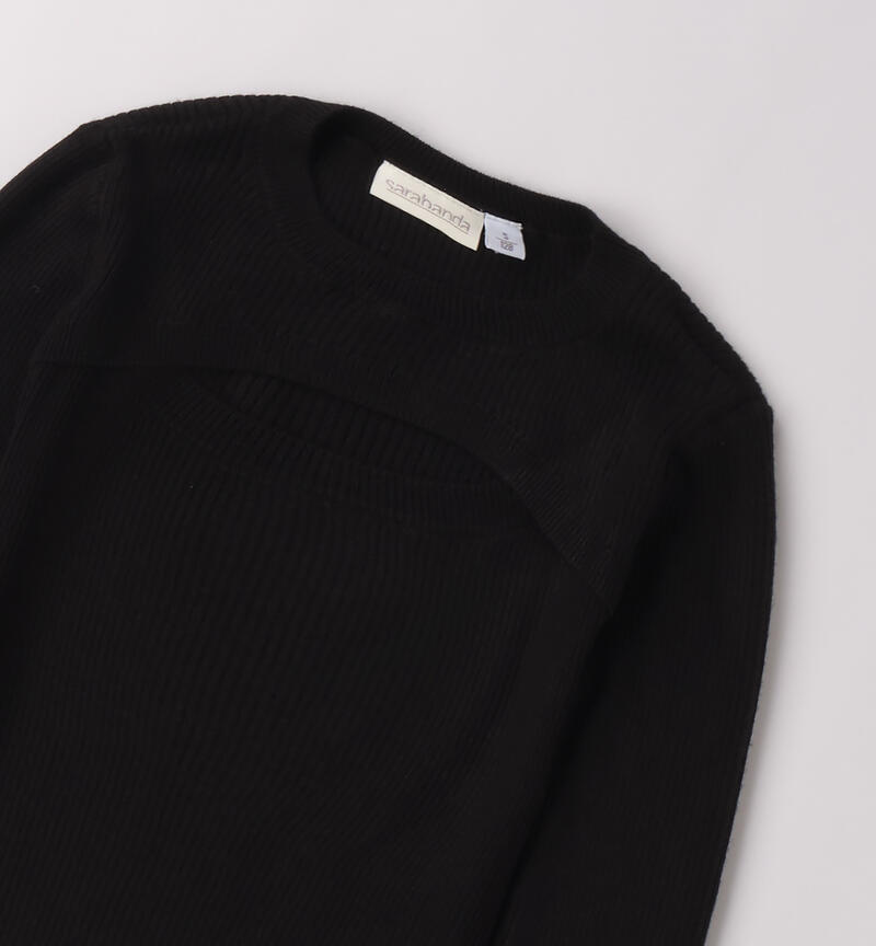 Maglia da ragazza Sarabanda NERO-0658