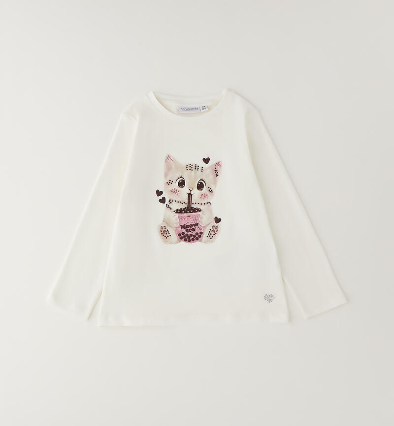 Maglia girocollo da bambina PANNA-0112