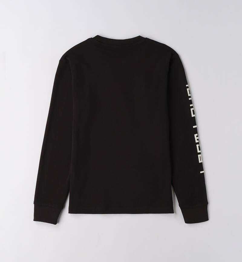 Maglia girocollo ragazzo NERO-0658