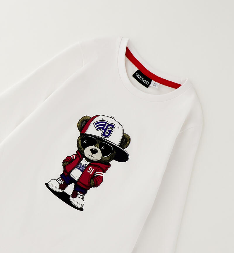 Maglia in cotone per bambino BIANCO-0113