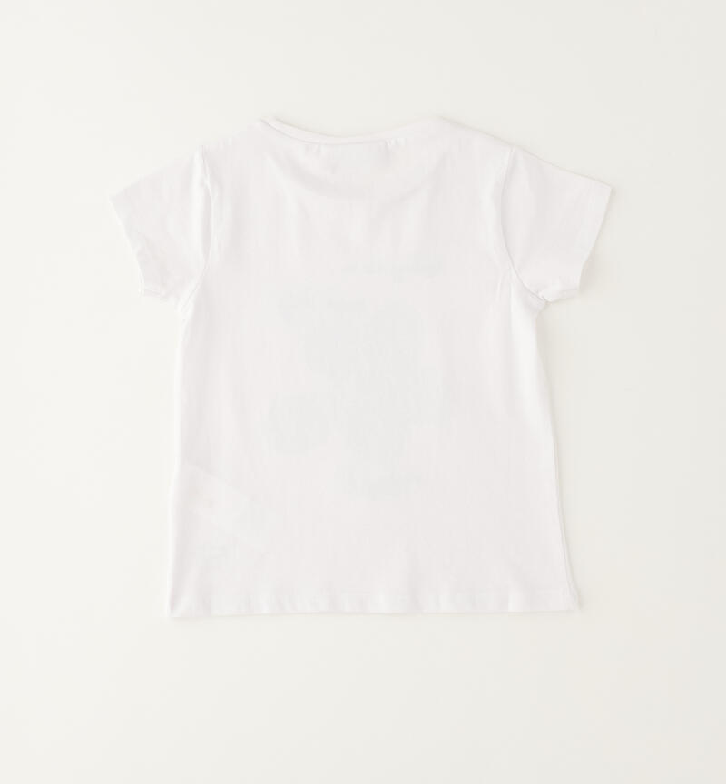 Maglia maniche corte bambina BIANCO-0113