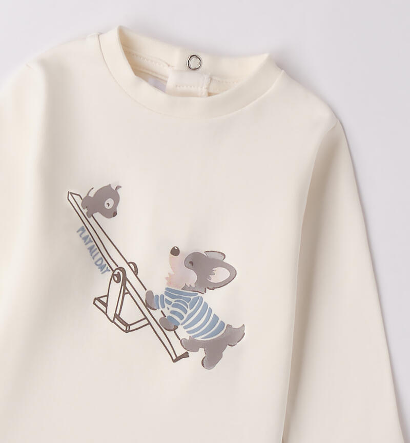 Maglia neonato 100% cotone PANNA-0112
