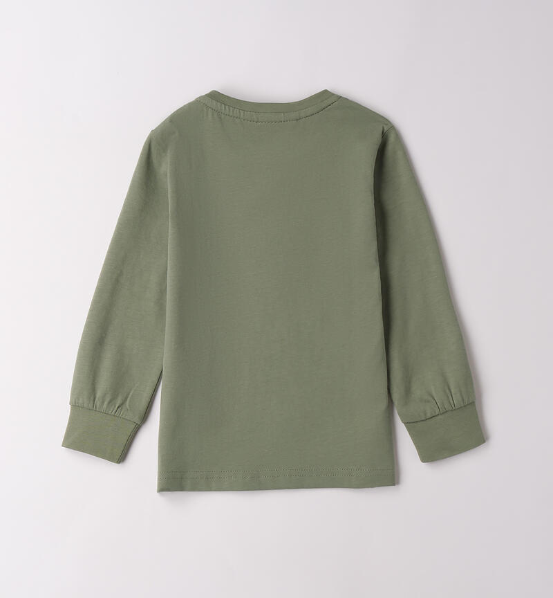 Maglia per bambino girocollo VERDE SALVIA-4921