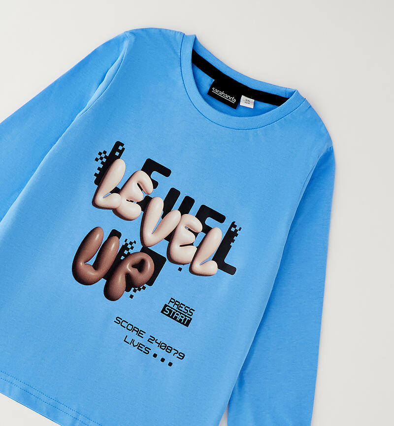 Maglia per bambino in cotone AZZURRO-3714