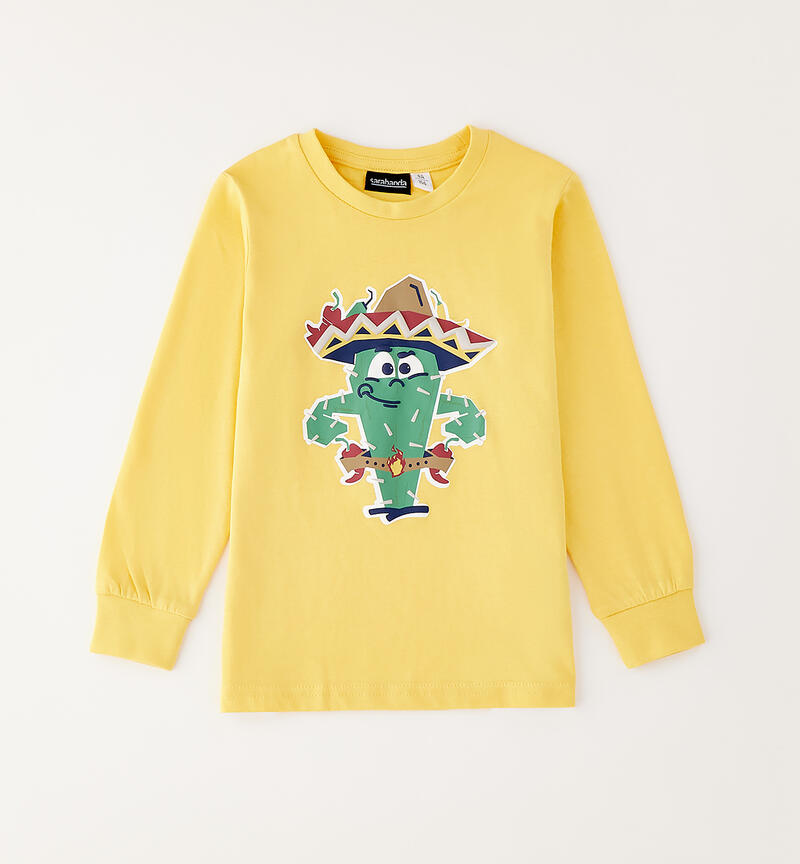 100% cotton children's T-shirt GIALLO-1624