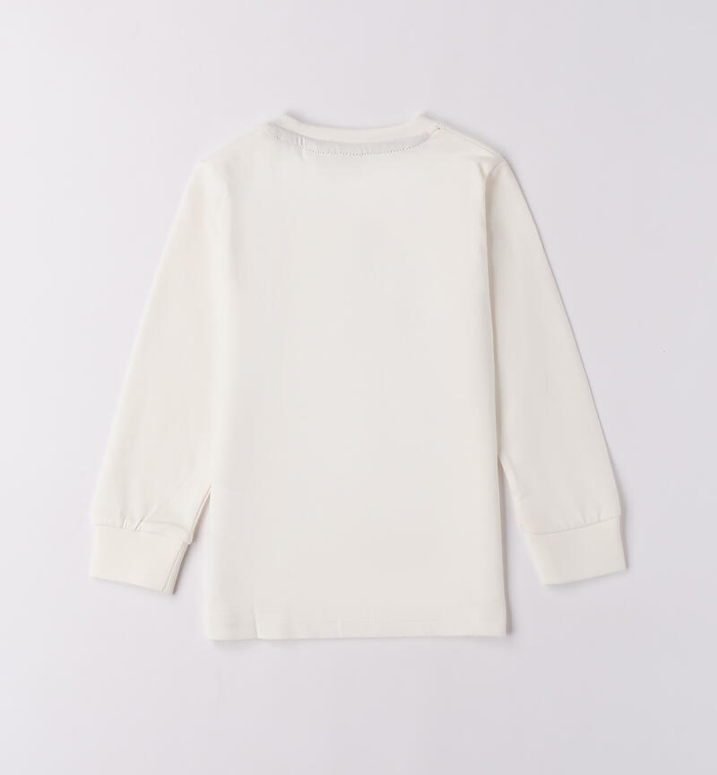 Maglietta 100% cotone bambino PANNA-0112
