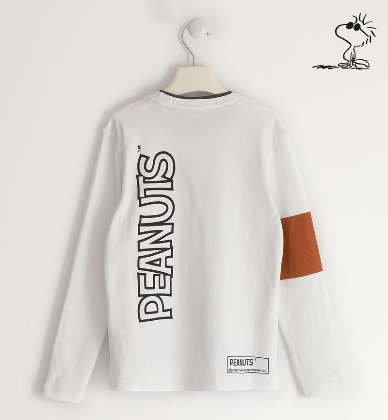 Maglietta 100% cotone Peanuts ragazzo da 8 a 16 anni Sarabanda BIANCO-0113