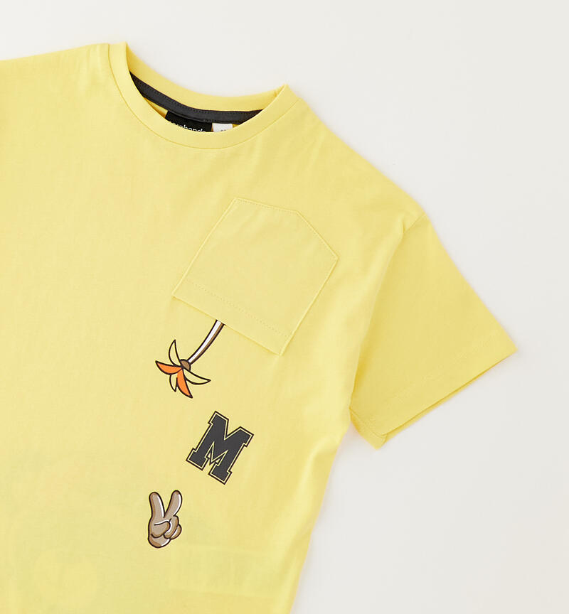 Maglietta 100% cotone per bambino GIALLO-1611