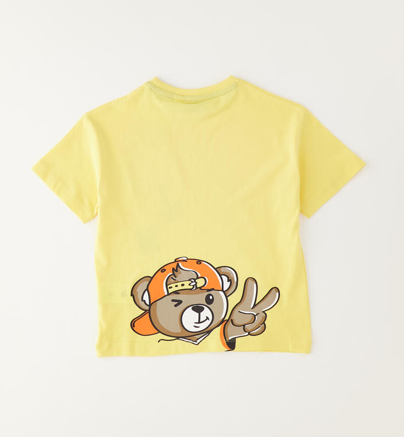 Maglietta 100% cotone per bambino GIALLO-1611