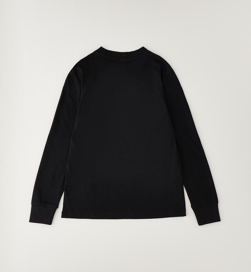 Maglietta 100% cotone per ragazzo NERO-0658