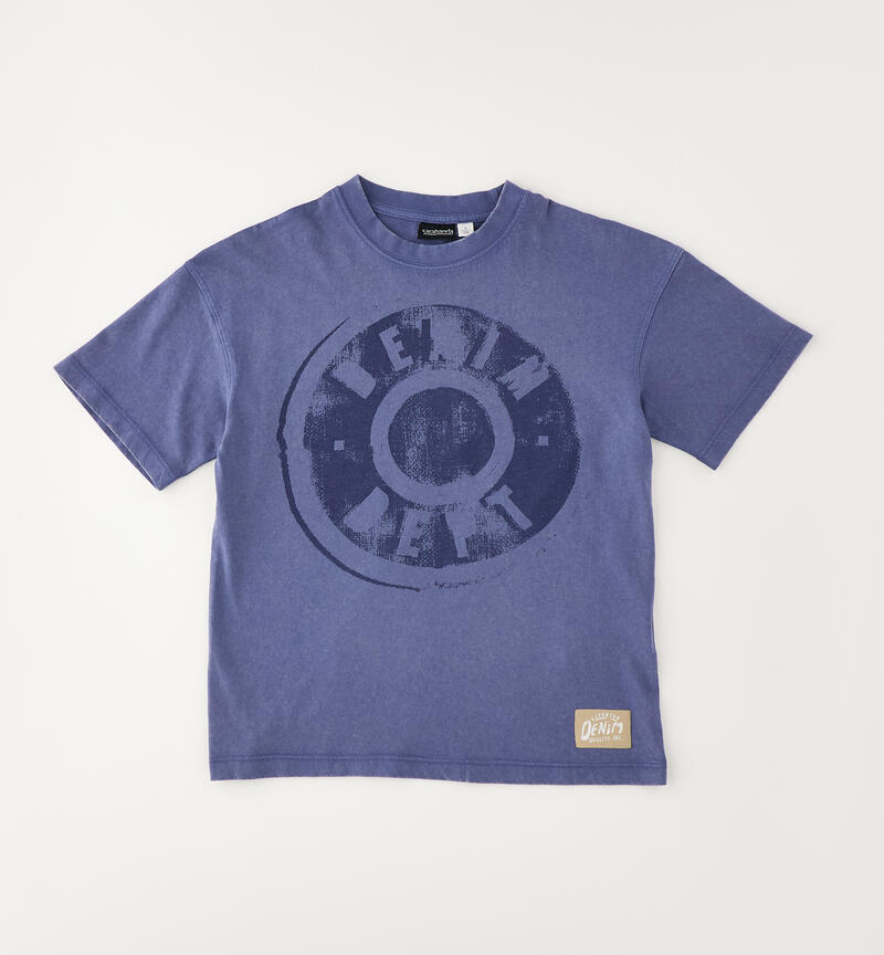 Maglietta 100% cotone ragazzo BLU-3666