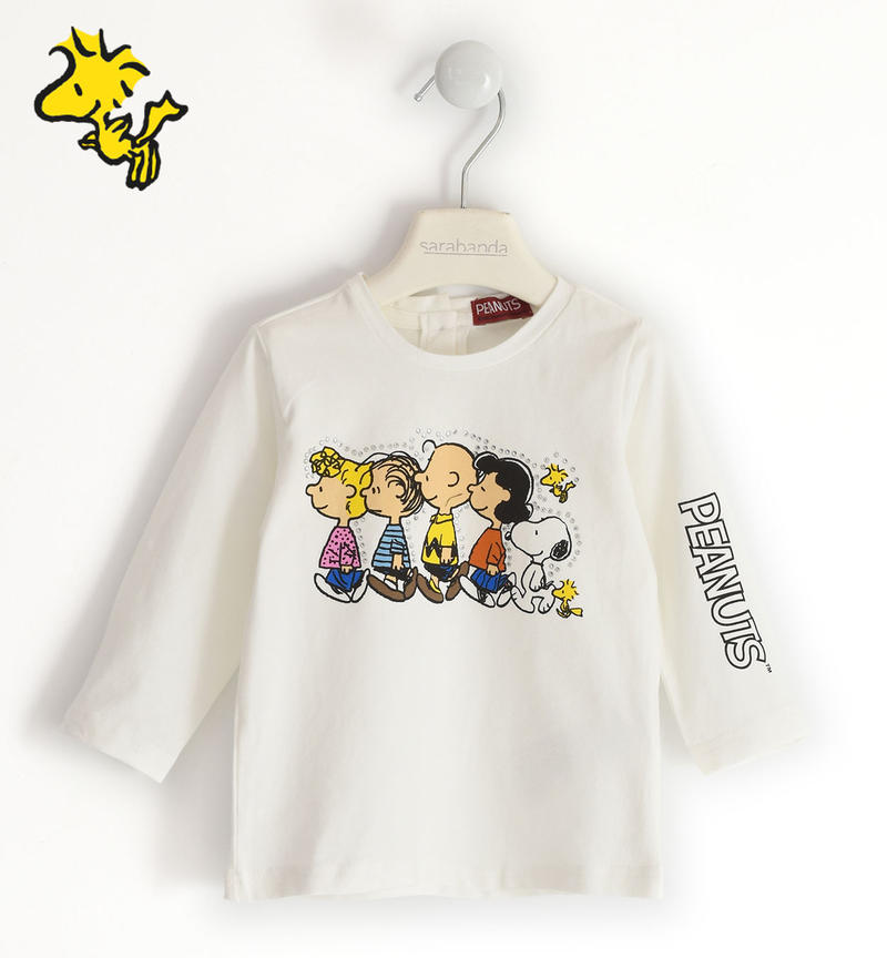 Maglietta bambina capsule Peanuts da 9 mesi a 8 anni Sarabanda PANNA-0112