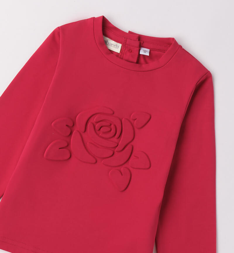 Maglietta bambina con fiore CHERRY-2356