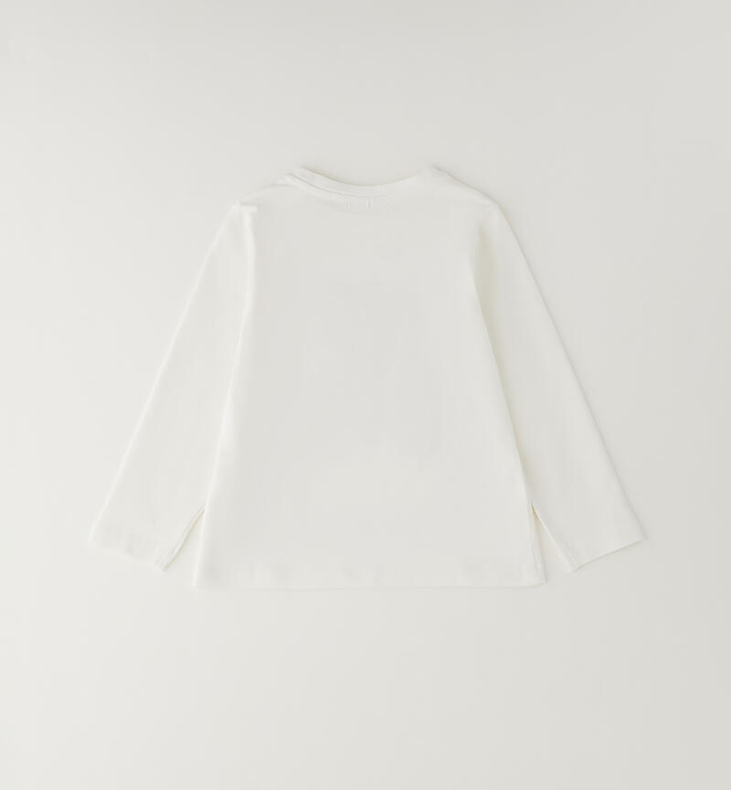Maglietta bambina con orsetto PANNA-0112