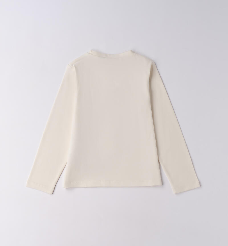 Maglietta bambina con stampa PANNA-0112