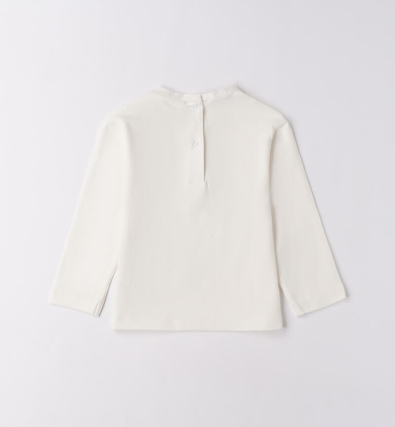 Maglietta bambina con strass PANNA-0112