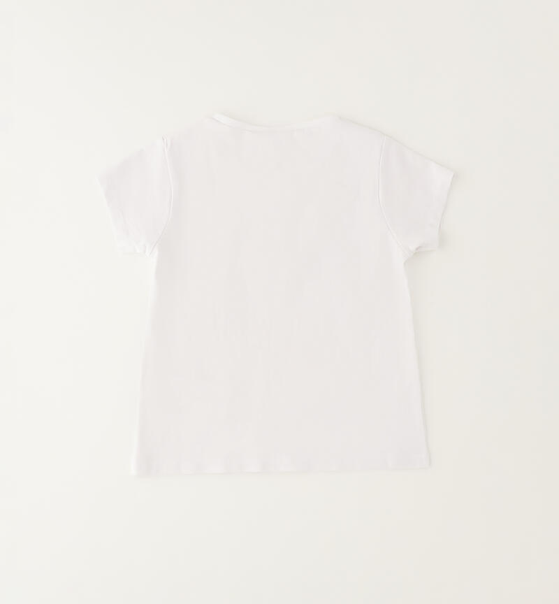 Maglietta bambina maniche corte BIANCO-0113