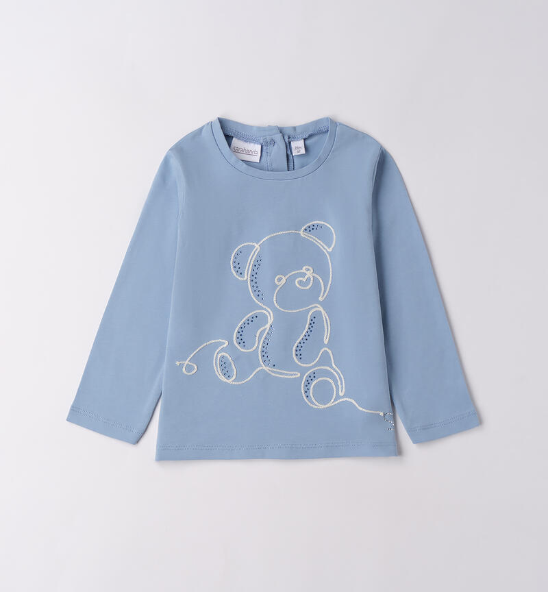 Maglietta bambina Sarabanda AZZURRO-3814