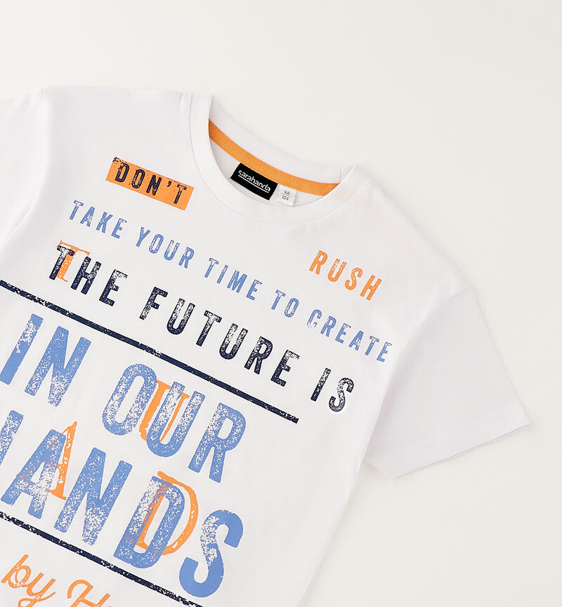 100% cotton children's T-shirt BIANCO-0113