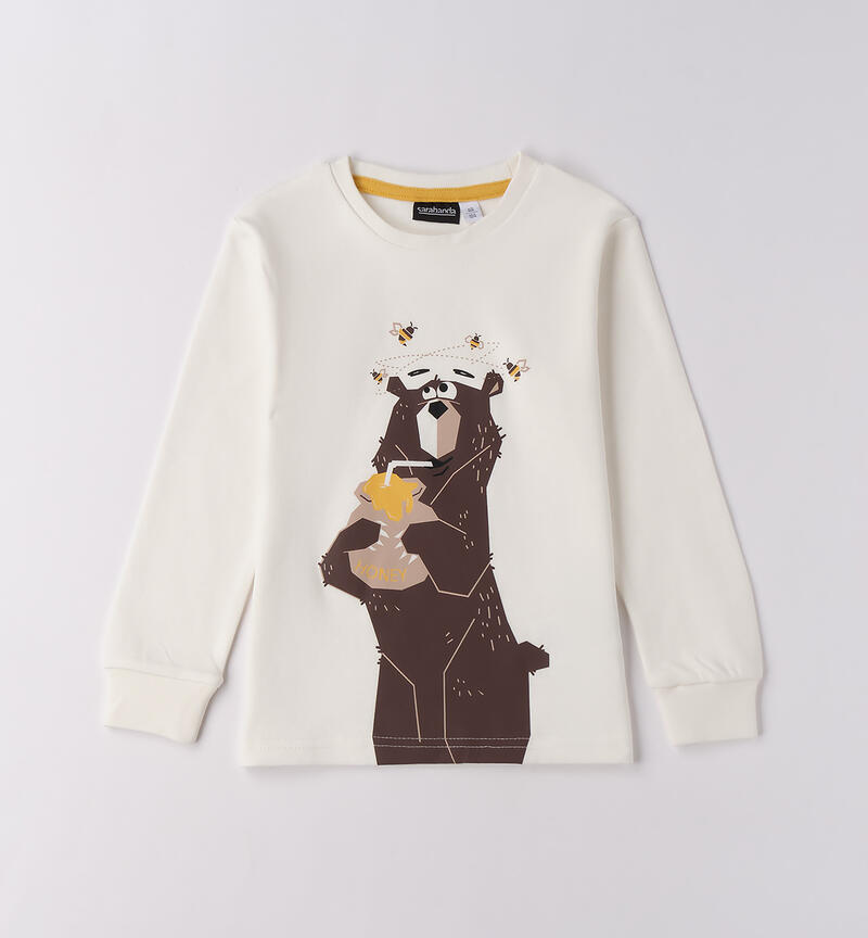 Maglietta bambino con orso PANNA-0112