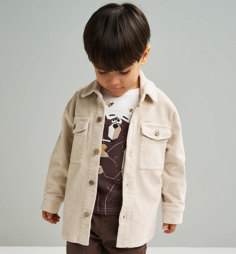 Maglietta bambino con orso PANNA-0112
