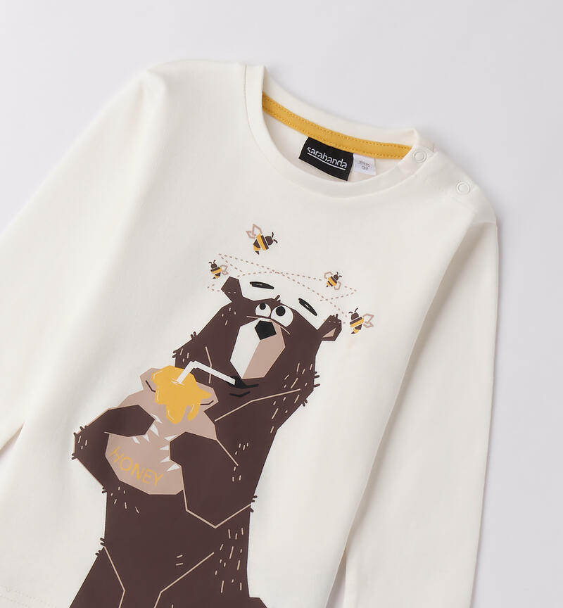 Maglietta bambino con orso PANNA-0112