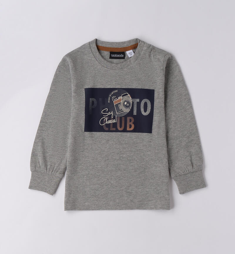 Boy's printed t-shirt GRIGIO-8961