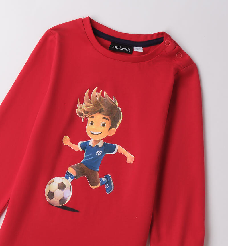 Maglietta bambino girocollo ROSSO-2253