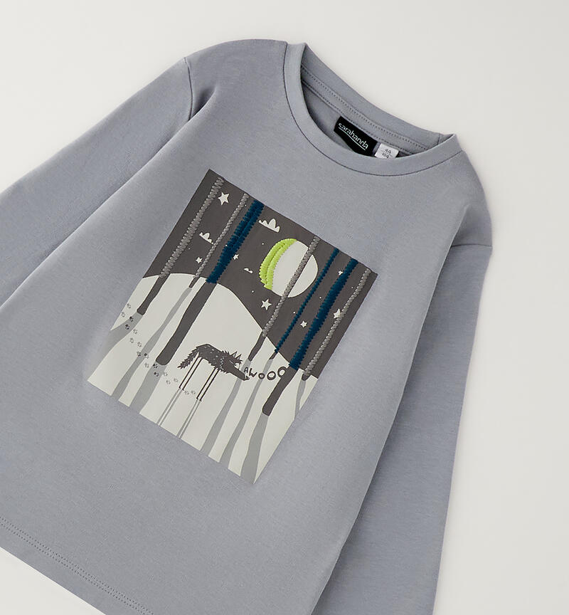 Kids' cotton T-shirt GRIGIO-0519