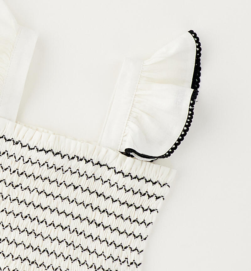 Maglietta con volant bambina LATTE-0115