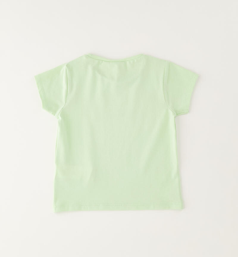Maglietta crop bambina VERDE-5121