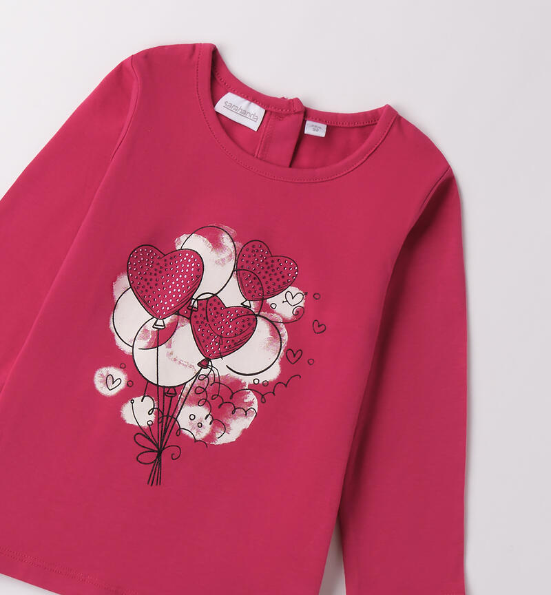 Maglietta da bambina MAGENTA-2681