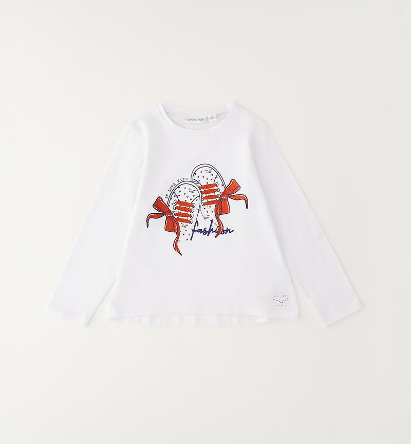 Sarabanda girls' T-shirt BIANCO-0113